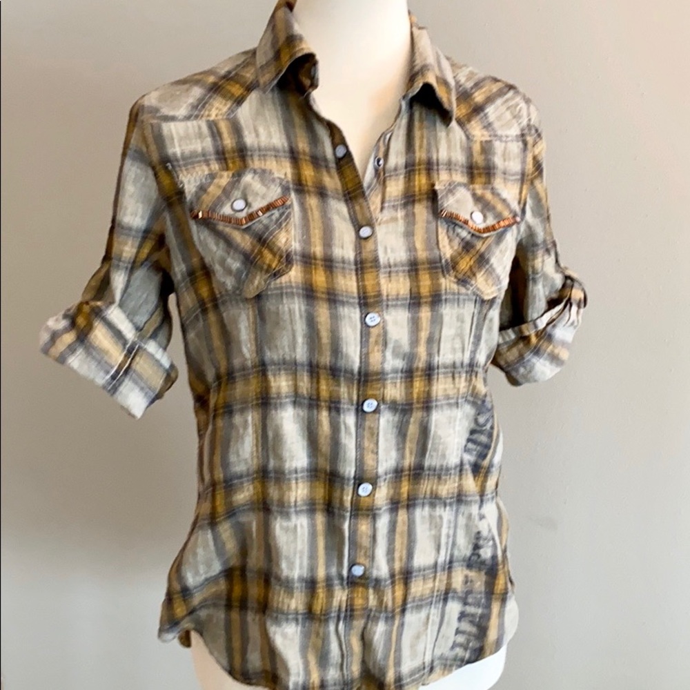 Harley-Davidson Short Sleeve Plaid Shirt